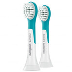 Philips Sonicare For Kids 3+, embouts de brosse à dents électrique, remplaçables, mini, HX6032/33, 2 pièces