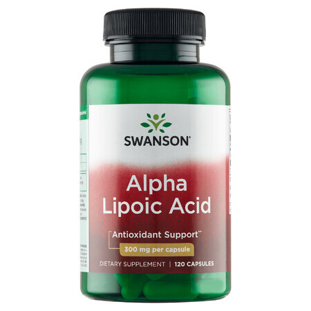 Swanson Alpha Lipoic Acid, Alpha Lipoic Acid 300 mg, 120 gélules