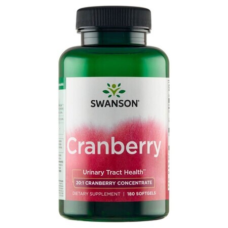 Swanson Cranberry, canneberge, 180 gélules