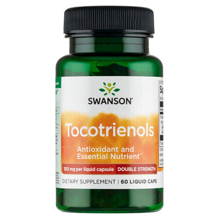 Swanson Tocotrienols Double Strength, Tocotrienols Forte DeltaGold con Annatto, 60 capsule in gel