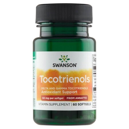 Swanson Tocotrienole, Tocornols Forte DeltaGold mit Annatto, 60 Gelkapseln