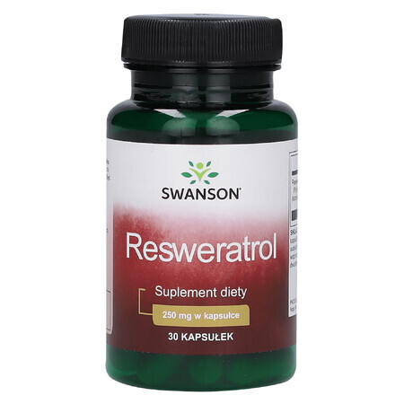 Swanson Resveratrol, resvératrol 250 mg, 30 gélules