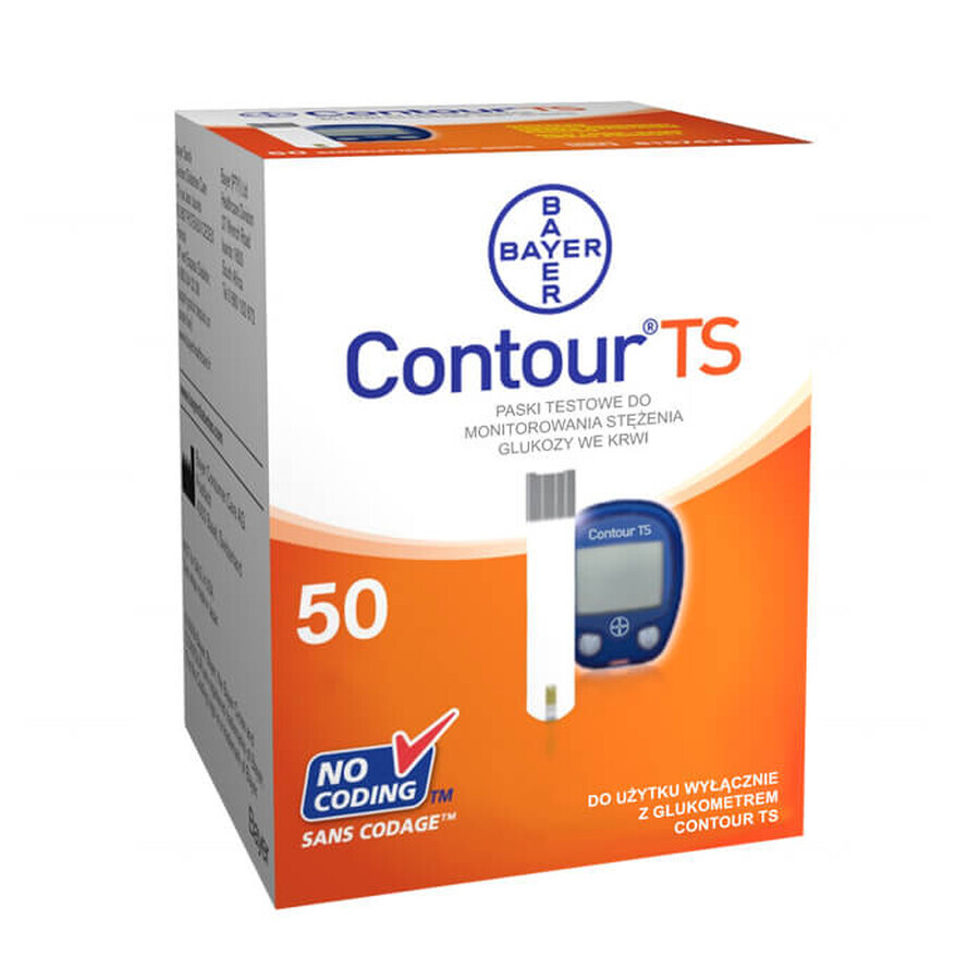 Contour TS, bandelettes réactives, 50 bandelettes