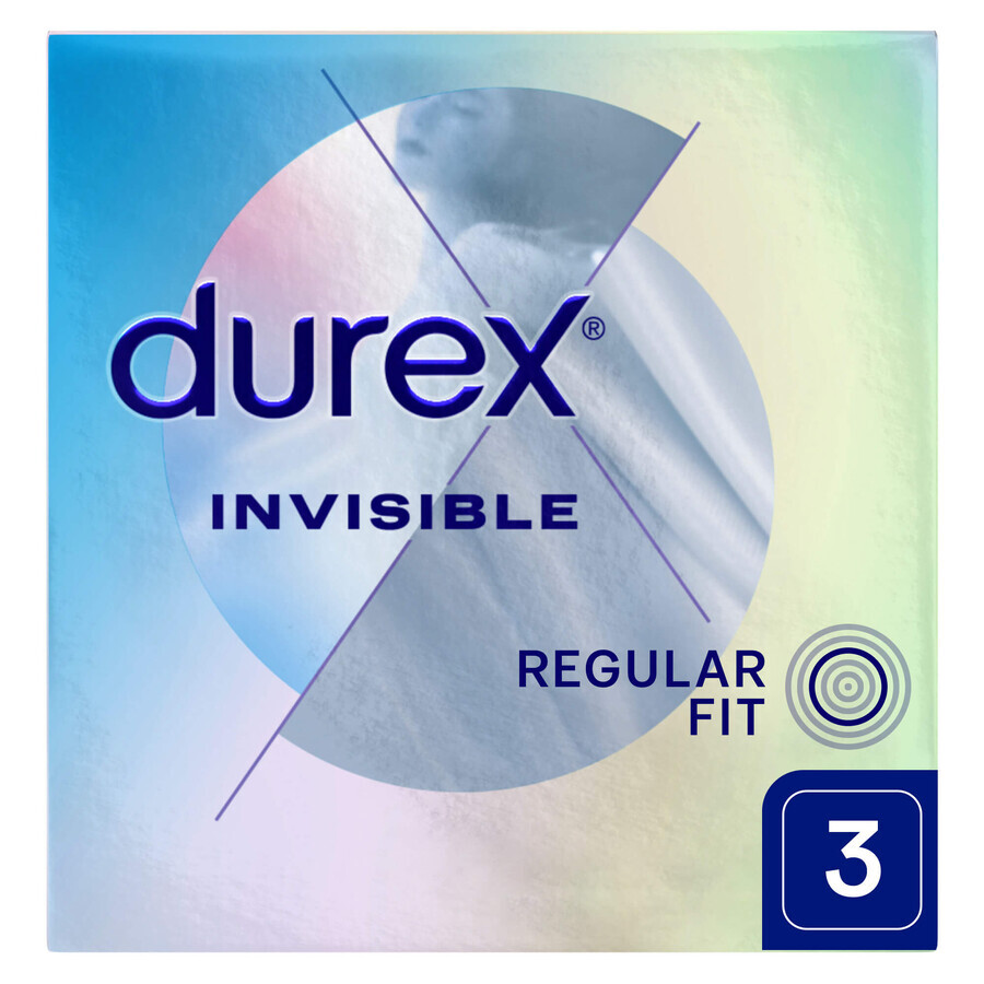 Durex Invisible, préservatifs super fins, 3 pièces