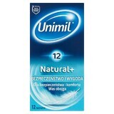 Unimil Natural+, préservatifs classiques, 12 pièces