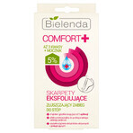 Bielenda Comfort+, calcetines exfoliantes, tratamiento exfoliante para pies, 1 par