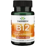 Swanson B-12 met foliumzuur, vitamine B12 en foliumzuur, aardbeiensmaak, 100 zuigtabletten