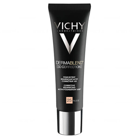 Vichy Dermablend Correction 3D, fond de teint niveleur de surface, No. 25, Nude, 30 ml