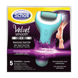 Scholl Velvet Smooth Pro, lime électronique pour les pieds avec chargeur de batterie, étanche, bleu, 1 pièce 