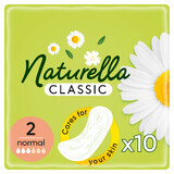 Naturella Classic, serviettes hygiéniques avec ailettes, camomille Normal, 10 pcs