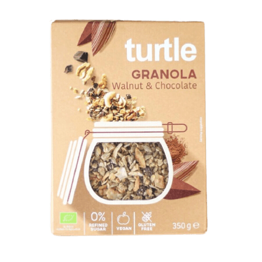 Eco Granola avec noix et chocolat, 350 grammes, Turtle SPRL
