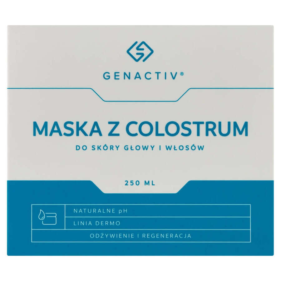 Genactiv, masque au colostrum pour le cuir chevelu et les cheveux, 250 ml