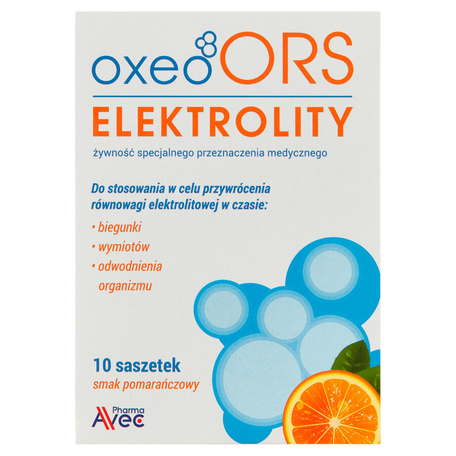 Oxeo SRO Electrolytes, goût orange, 4,2 g x 10 sachets