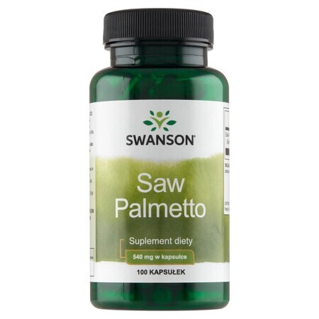 Swanson Saw Palmetto 540 mg, Sabal palm, 100 gélules