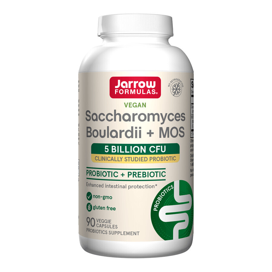 Jarrow Formulas Saccharomyces Boulardii + MOS, 90 gélules