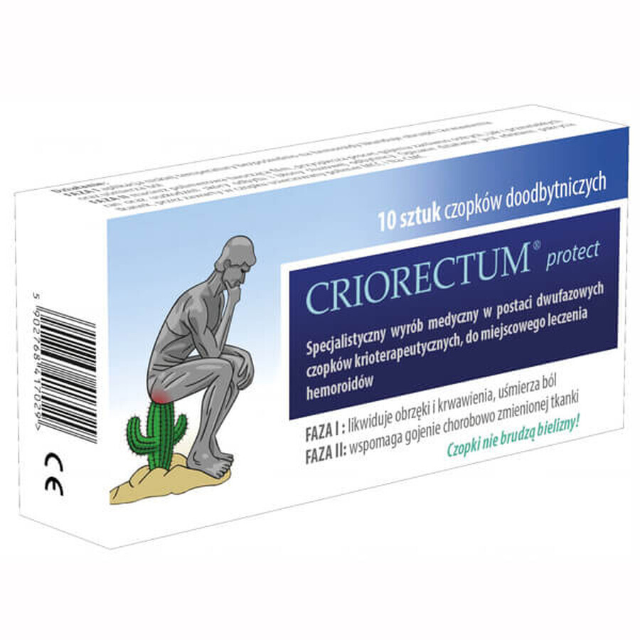 Criorectum Protect, suppositoires rectaux, 10 pièces