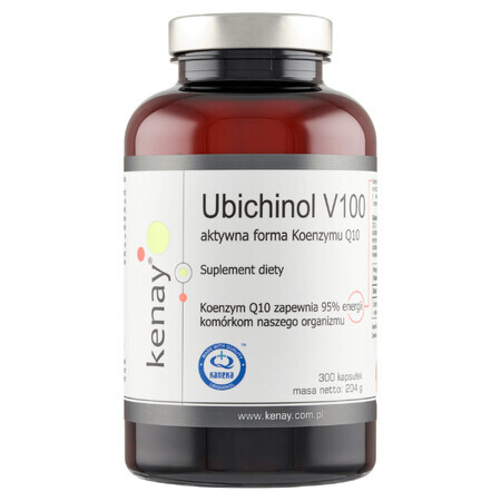 Kenay, Ubiquinol V100, forme active de coenzyme Q-10 100 mg, 300 gélules