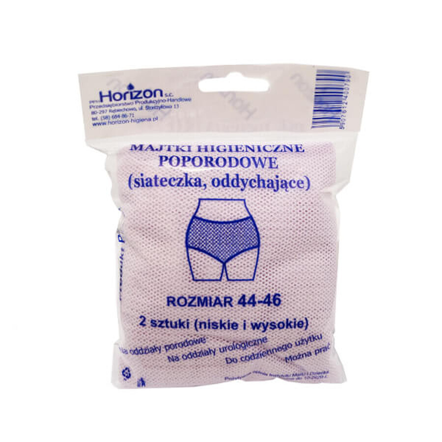 Horizon Postpartum Panties, Mesh, Breathable, Size 44-46, 2 Pieces