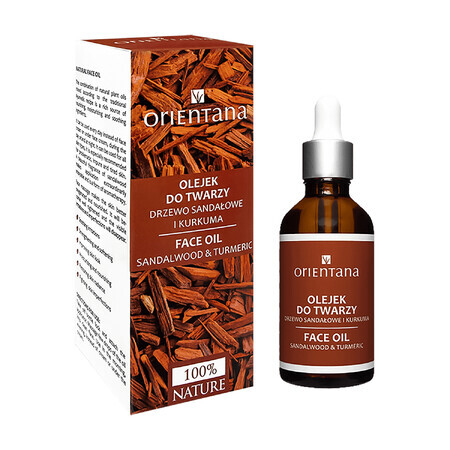 Orientana, aceite facial, sándalo y cúrcuma, 50 ml