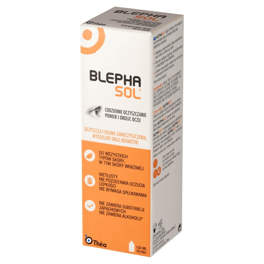 Blephasol, fluide micellaire pour le soin quotidien des paupières sensibles, 100 ml