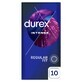 Durex Intense, pr&#233;servatifs avec gel stimulant, nervur&#233;s avec passepoil, 10 pi&#232;ces