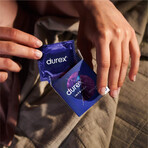 Durex Intense, préservatifs avec gel stimulant, nervurés avec passepoil, 3 pièces