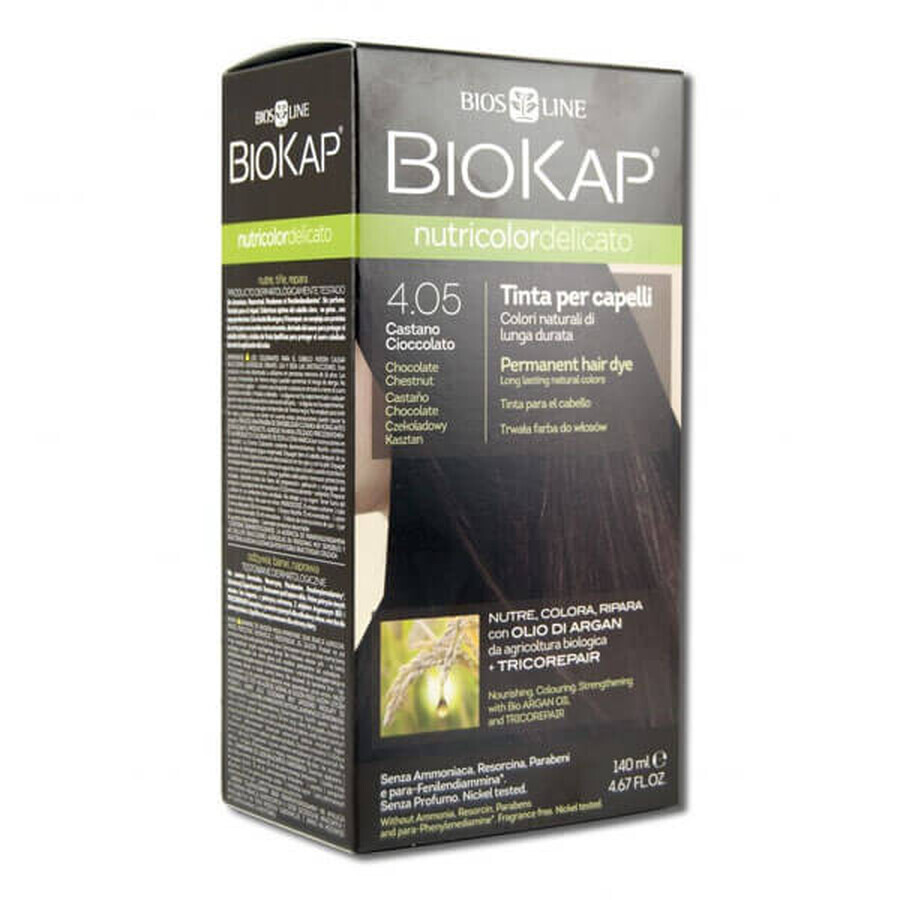 Biokap Nutricolor Delicato, coloration, 4.05 châtaigne chocolat, 140 ml