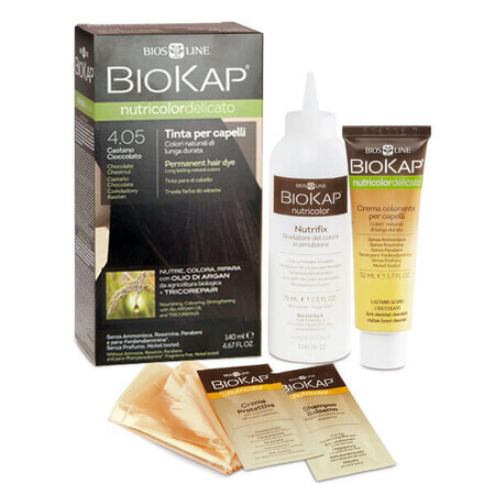 Biokap Nutricolor Delicato, coloration, 4.05 châtaigne chocolat, 140 ml