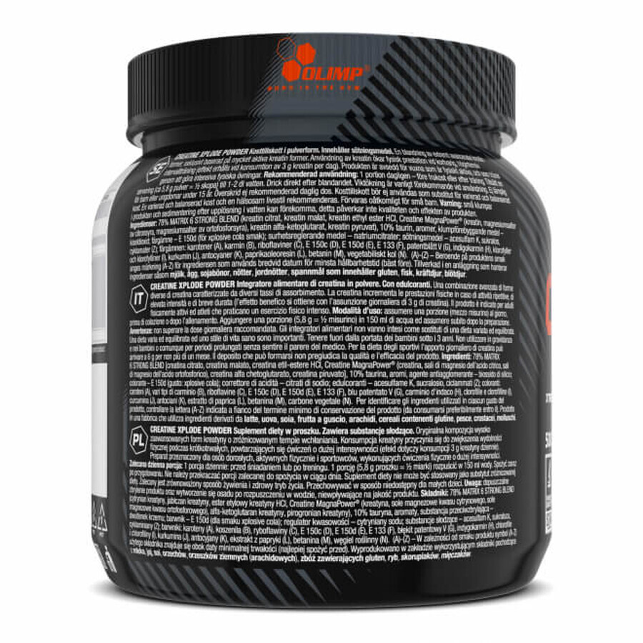 Olimp Creatine Xplode Powder, saveur orange, 500 g