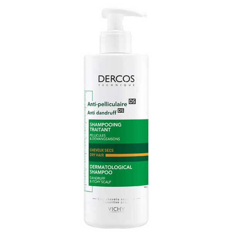 Vichy Dercos Anti Dandruff DS, shampooing antipelliculaire, cheveux secs, 390 ml