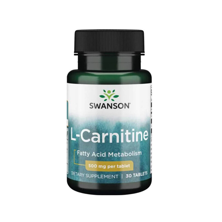 Swanson L-Carnitine, L-Carnitine 500 mg, 30 comprimés