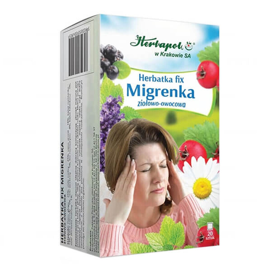 Herbapol Migrenka, tisane aux fruits, 2 g x 20 sachets