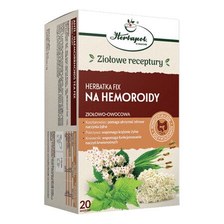 Herbapol Na Hemoroidy, tisane aux fruits, 2 g x 20 sachets