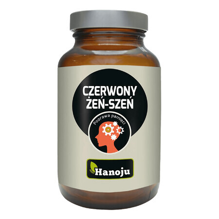 Hanoju, Ginseng Rojo 450 mg, Mejora de la memoria, 60 cápsulas