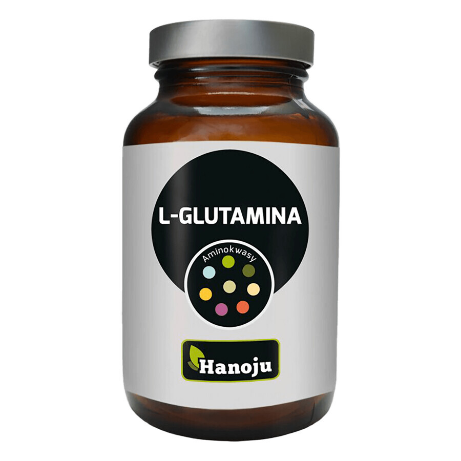 Hanoju, L-Glutamina 500 mg, Aminoácidos, 90 cápsulas