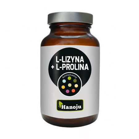 Hanoju L-lisina + L-prolina, 90 cápsulas