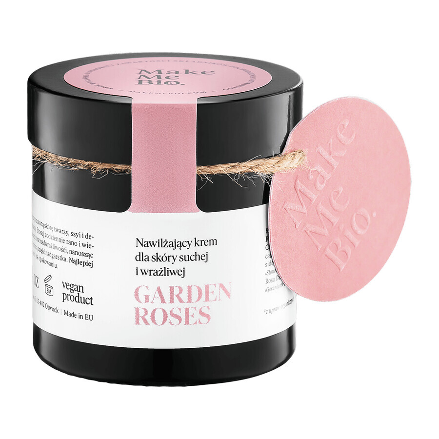 Make Me Bio Garden Roses, cremă hidratantă pentru pielea uscată și sensibilă, 60 ml