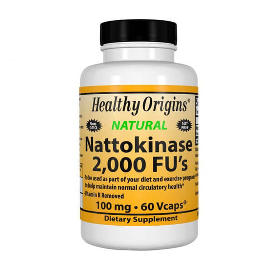 Healthy Origins, Nattokinase 2000, 60 gélules