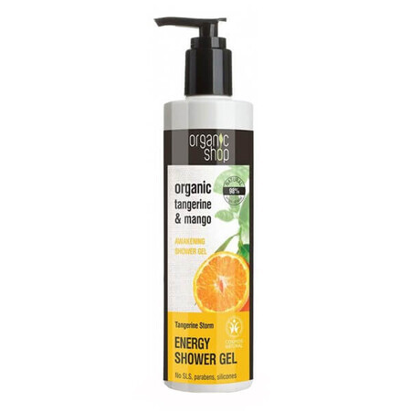 Organic Shop, gel douche vivifiant, Mandarin Storm, 280 ml