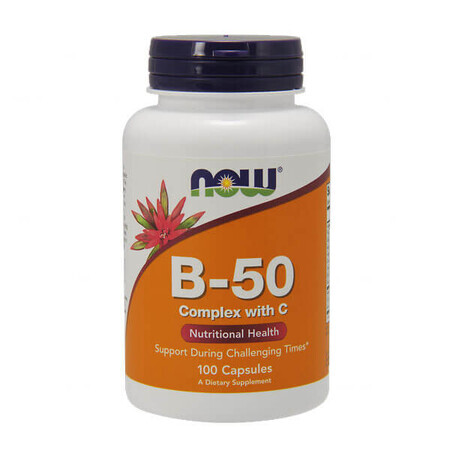 Now Foods B-50, B vitamin complex, 100 tablets