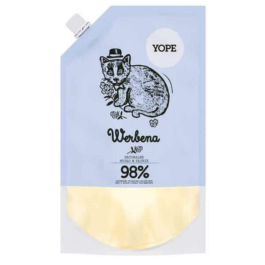 Yope Verbena, savon liquide naturel pour les mains, spare, 500 ml