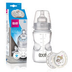 Lovi Medical+ set, biberon anti-colic cu tetină dinamică, terci, de la 6 luni, 250 ml + suzetă, 3-6 luni