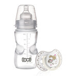 Lovi Medical+ set, biberon anti-colic cu tetină dinamică, terci, de la 6 luni, 250 ml + suzetă, 3-6 luni