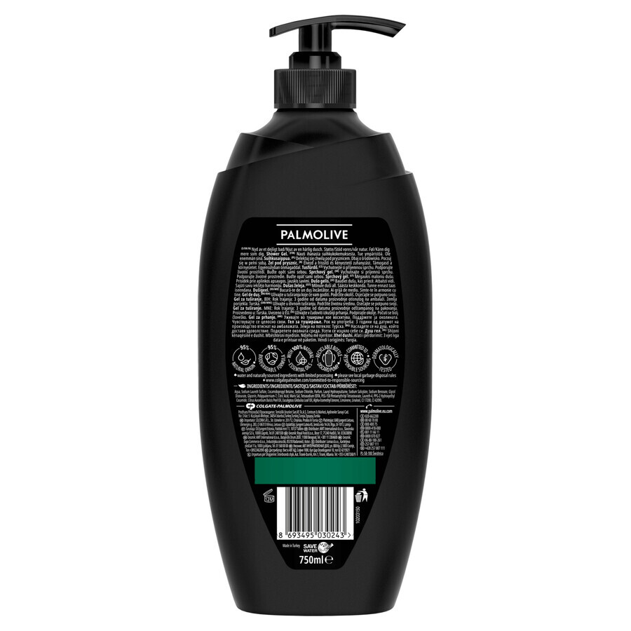 Palmolive Men, Gel douche et shampooing 3-en-1, rafraîchissant, 750 ml