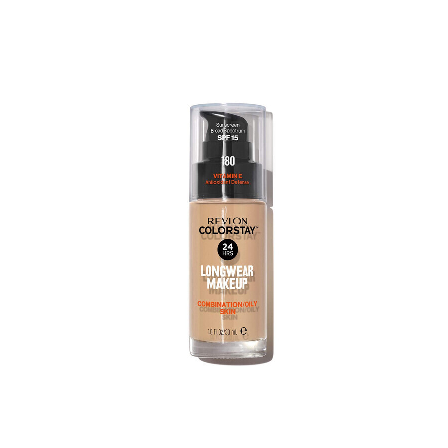 Revlon ColorStay, fond de teint pour peaux mixtes et grasses, No. 180 Sand Beige, 30 ml