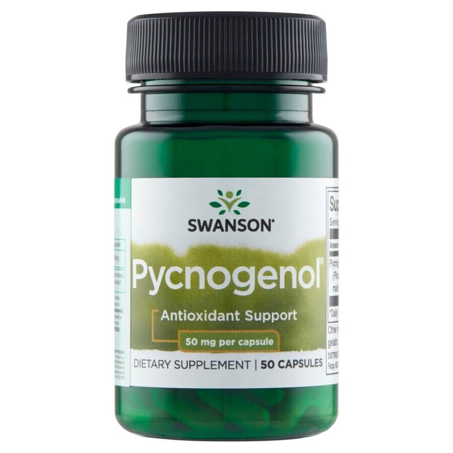 Swanson, Pycnogenol 50mg, French Maritime Pine Bark Extract, 50 Capsules