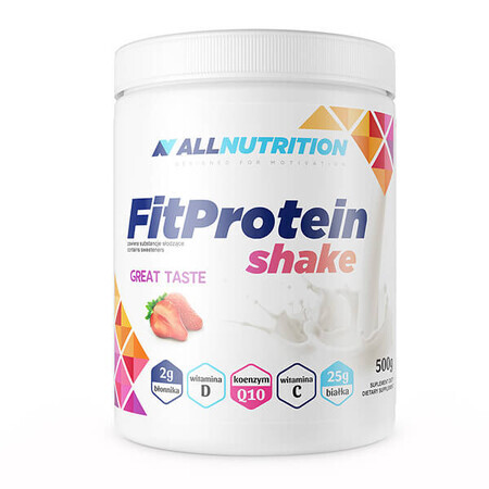 Allnutrition FitProtein Shake, sabor fresa, 500 g