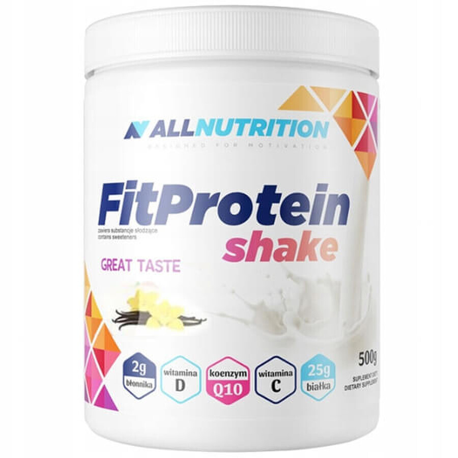 Allnutrition FitProtein Shake, sabor vainilla, 500 g