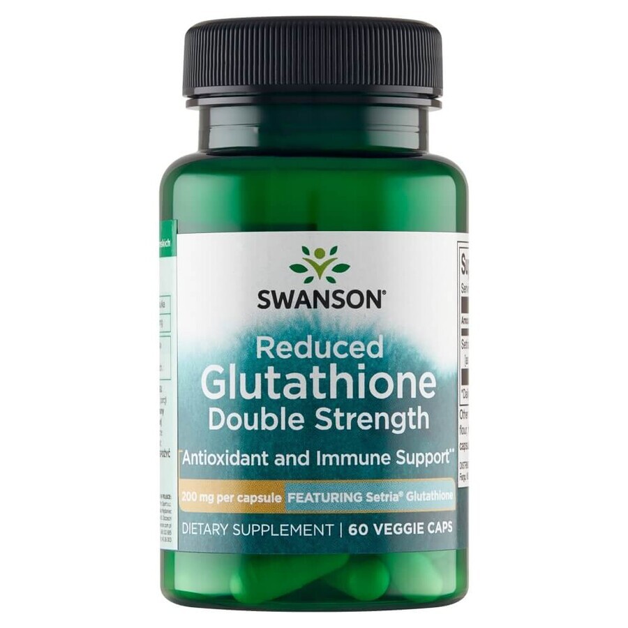 Swanson L-Glutathione, L-glutatione 200 mg, 60 capsule vegetali