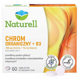 Naturell Cromo Orgánico + B3, 60 comprimidos masticables